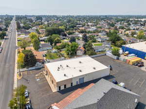 Aerial perspective of suburban area