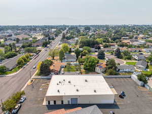Aerial view of residential area