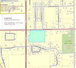 Map / location of property area with property parcel outlined