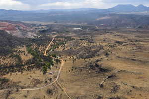 View of mountain background with rural landscape