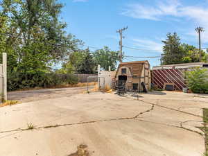 Alley entrance and shed Unit B