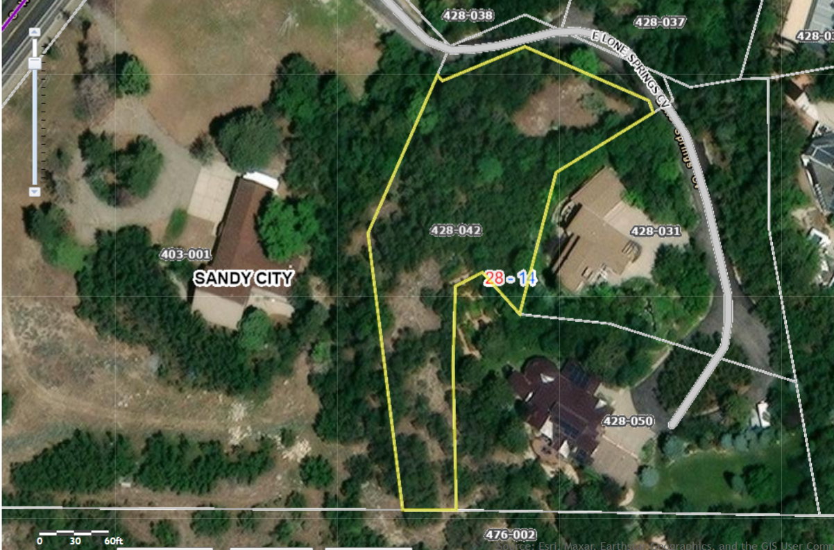 Map of property location featuring property parcel outlined