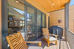 Balcony with a grill