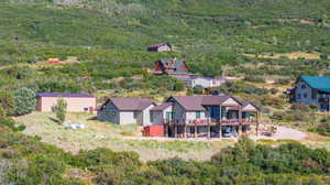 Bird's eye view of a heavily wooded area