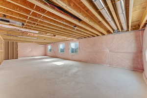 View of below grade area