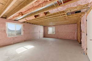 View of below grade area