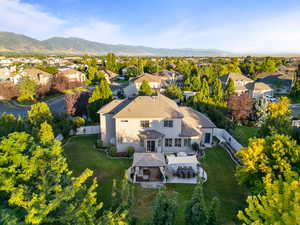 Aerial view of residential area