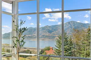 Water view with a mountain backdrop