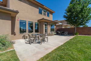 View of patio featuring outdoor dining space