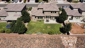 Aerial view of residential area