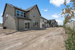 Back of house featuring stucco siding
