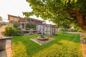 View of grassy yard
