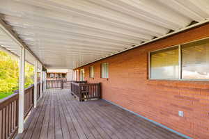 View of wooden terrace