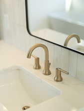 Bathroom view of a sink