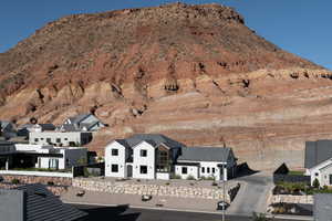 Mountain view with nearby suburban area