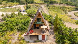 View from above of property