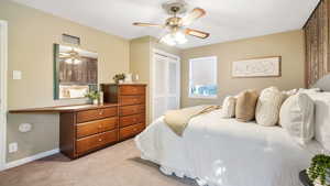 Primary bedroom with walk-in closet