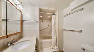 Full bathroom in the basement