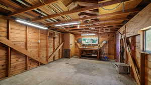 Garage north end shop area