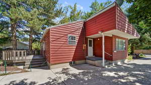 West side entrance and back deck