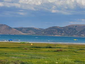 Water view featuring mountains