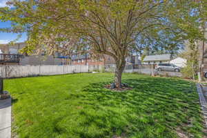 View of yard with a residential view