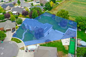 Aerial view of residential area