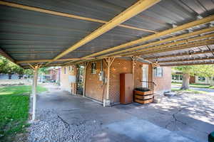 View of covered patio.