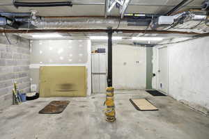 Basement with a garage