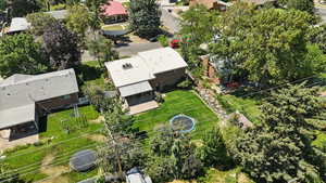 Aerial view of residential area