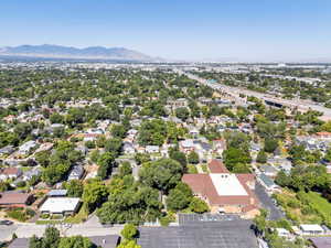 View of property location with nearby suburban area and a mountain backdrop