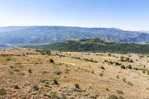 View of mountain background with rural landscape