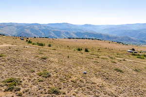 View of mountain background with rural landscape