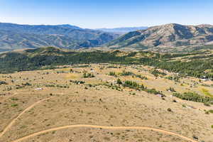 View of mountain background with rural landscape