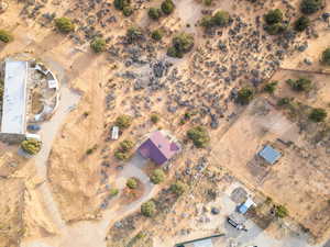 Aerial view of property's location with rural landscape