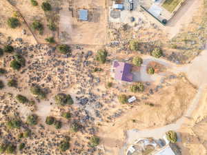 Aerial overview of property's location with rural landscape