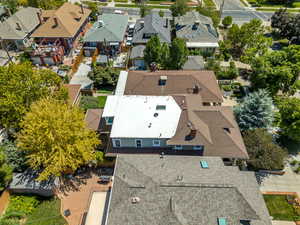 Aerial view of residential area