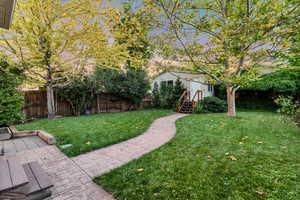 View of fenced yard