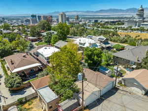 View of urban area with mountains