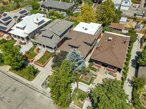 Aerial view of residential area