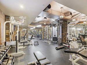 View of workout area
