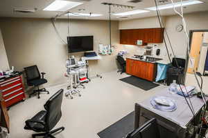 Home office with baseboards