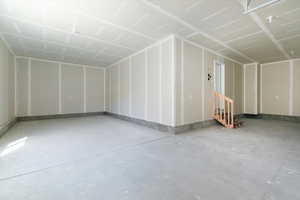 Additional living space with concrete floors