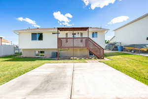 Rear view of property with stairs