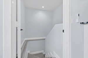 Stairway with recessed lighting