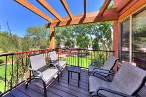 First deck with a pergola