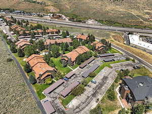 Aerial view of residential area