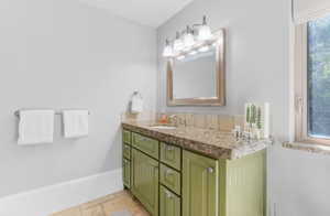 Bathroom featuring vanity