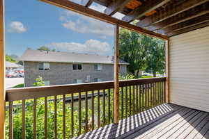 View of wooden terrace