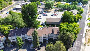 Aerial view of residential area
